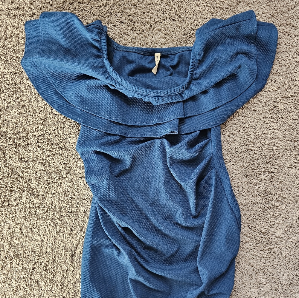 Cocktail Blue Maternity Dress
